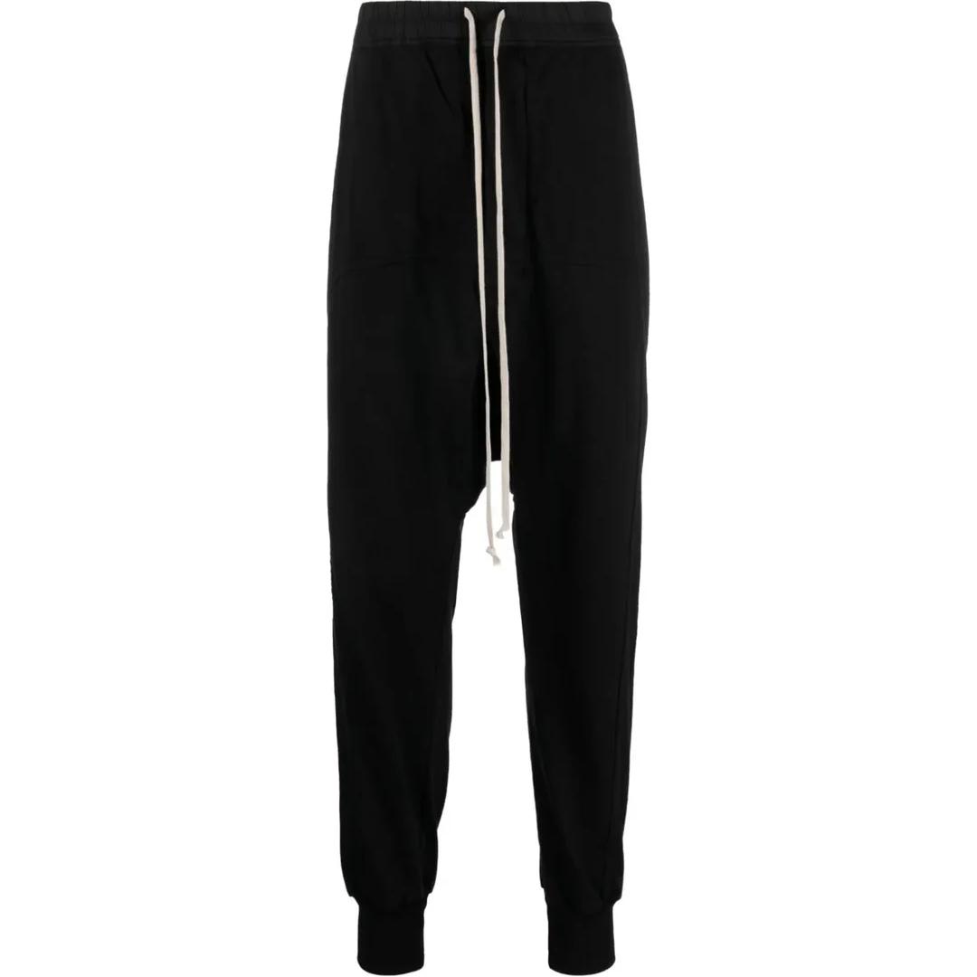 Rick Owens DRKSHDW  Black Loose Fit Lace-Up Jogger Pants. DU02C5395RIG-09