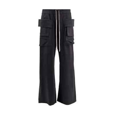 Rick Owens DRKSHDW Black Loose Fit Straight-Leg Drawstring Pants DU02D2394RN-09