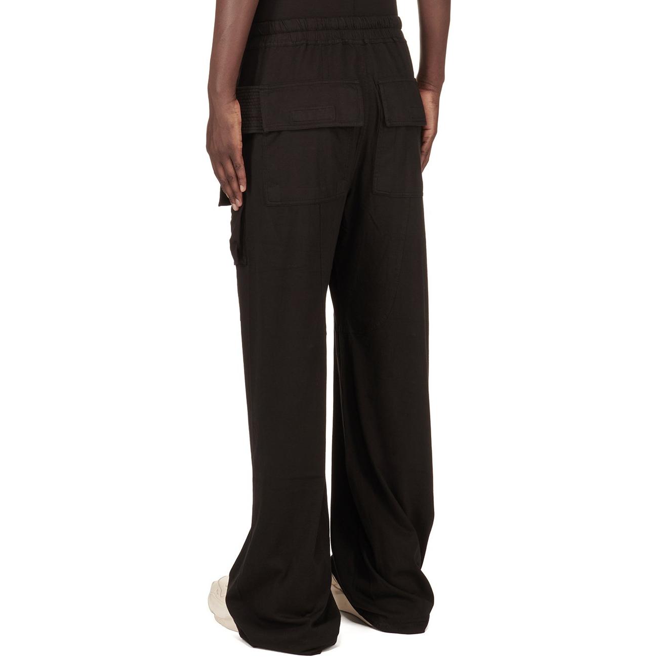 Details for Rick Owens DRKSHDW Celana Panjang Hitam Loose Fit Straight-Leg Drawstring DU02D2394RN-09