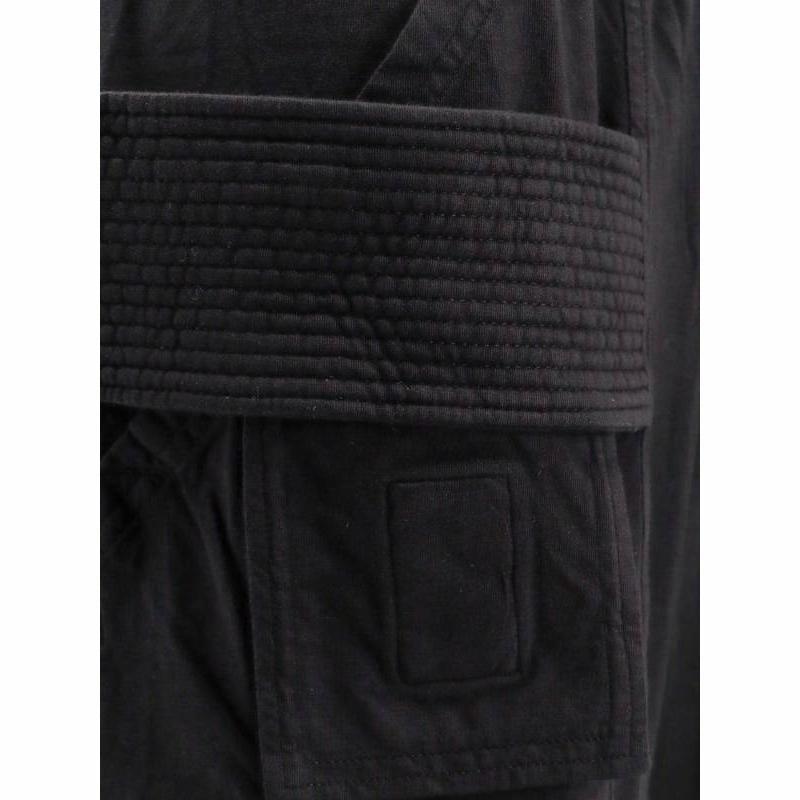 Sizing Rick Owens DRKSHDW Celana Panjang Hitam Loose Fit Straight-Leg Drawstring DU02D2394RN-09