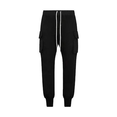 Rick Owens DRKSHDW Black Solid Color Lace-Up Jogger Pants DU01C6386RIG-09