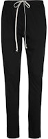 Rick Owens DRKSHDW Black Solid Cotton Drawstring Straight-Leg Pants DU02C5392RN-09 Rick Owens DRKSHDW Black Solid Cotton Drawstring Straight-Leg Pants DU02C5392RN-09