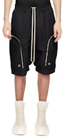 Rick Owens DRKSHDW Black Solid Drawstring Loose Fit Shorts DU02C5384BR-09 Rick Owens DRKSHDW Black Solid Drawstring Loose Fit Shorts DU02C5384BR-09