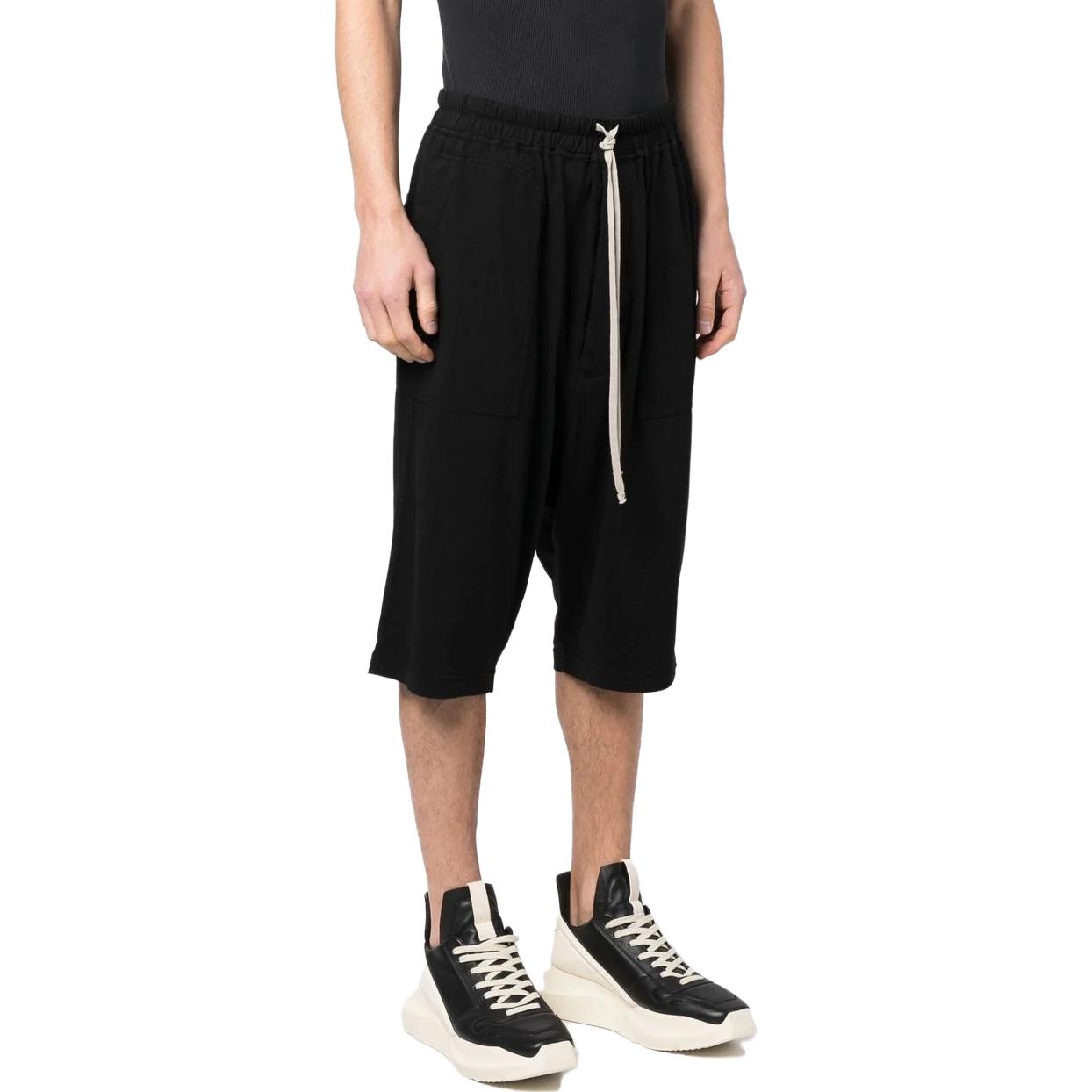 Purchase Rick Owens DRKSHDW 黑色抽绳口袋短裤 DU01C6368-RN-09