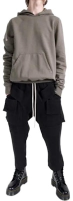 Rick Owens DRKSHDW Seluar Kargo Santai Kaki Lurus Hitam DU02A3371RIG-09 Lookbook Rick Owens DRKSHDW Seluar Kargo Santai Kaki Lurus Hitam DU02A3371RIG-09