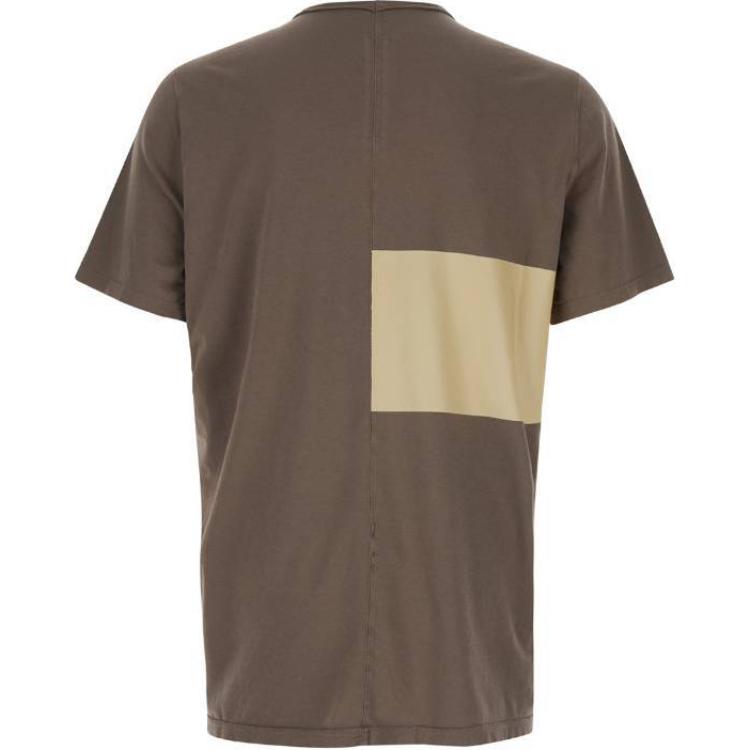 Lookbook Rick Owens DRKSHDW Kaos Coklat Slim Fit Lengan Pendek dengan Grafis DU01D1250RNEP23408