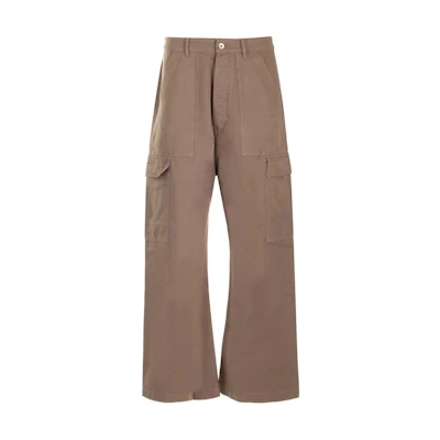 Rick Owens DRKSHDW Brown Loose Straight Cargo Pants Solid Color. DU01D1354CB-34