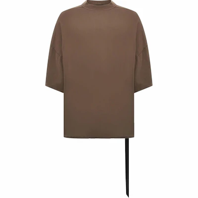 Rick Owens DRKSHDW Brown Oversized Solid Ribbed Crewneck T-Shirt. DU01E3259RN-34 Order Rick Owens DRKSHDW Brown Oversized Solid Ribbed Crewneck T-Shirt. DU01E3259RN-34
