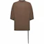 Order Rick Owens DRKSHDW Brown Oversized Solid Ribbed Crewneck T-Shirt. DU01E3259RN-34