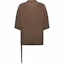Lookbook Rick Owens DRKSHDW Brown Oversized Solid Ribbed Crewneck T-Shirt. DU01E3259RN-34