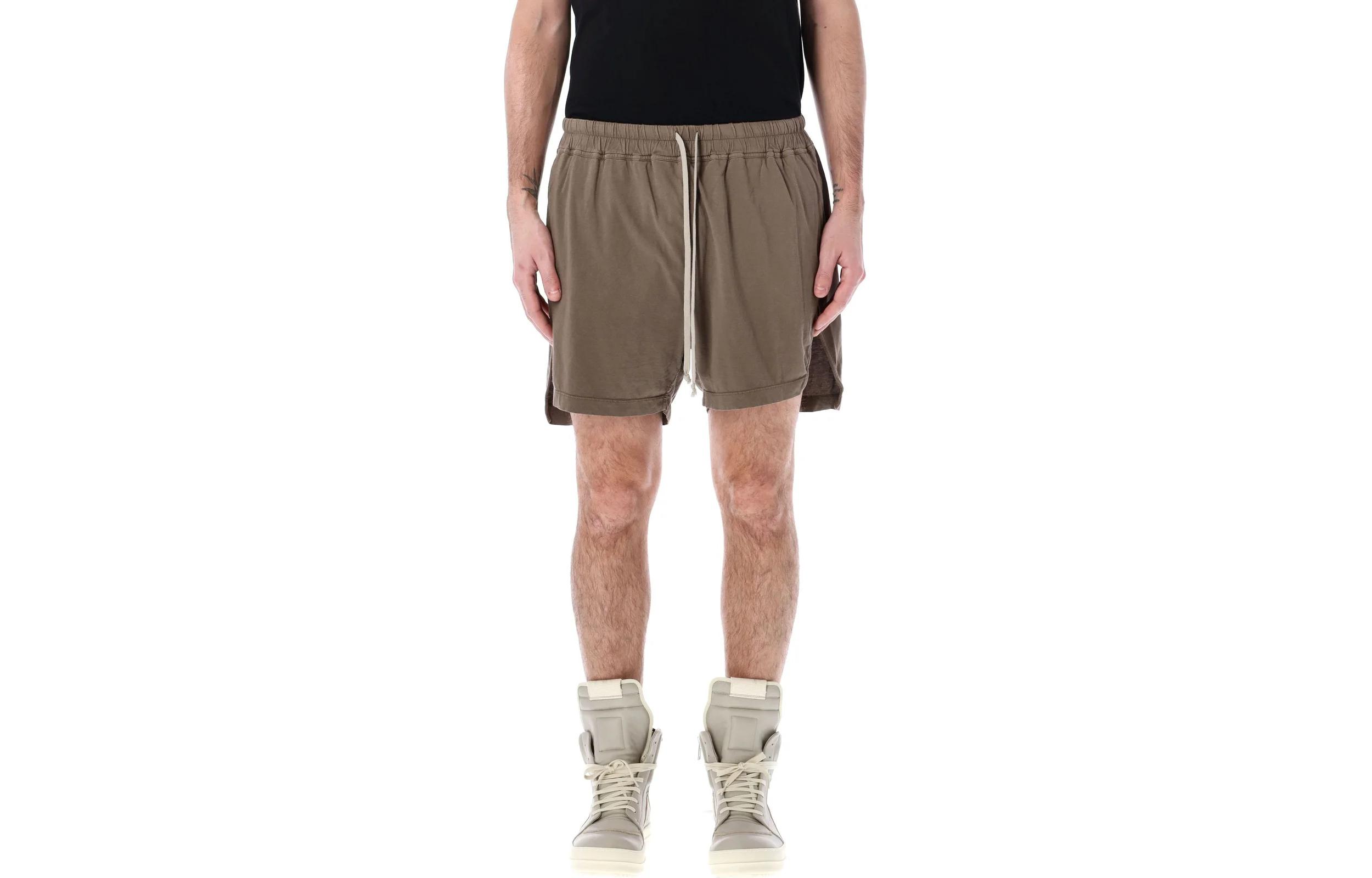 Order Rick Owens DRKSHDW Celana Pendek Coklat Longgar Santai dengan Saku. DU01D1367RN-34