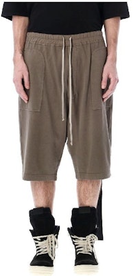 Rick Owens DRKSHDW Celana Pendek Drawstring dengan Desain Saku Spliced. DU01C6368RIG-34 Lookbook Rick Owens DRKSHDW Celana Pendek Drawstring dengan Desain Saku Spliced. DU01C6368RIG-34