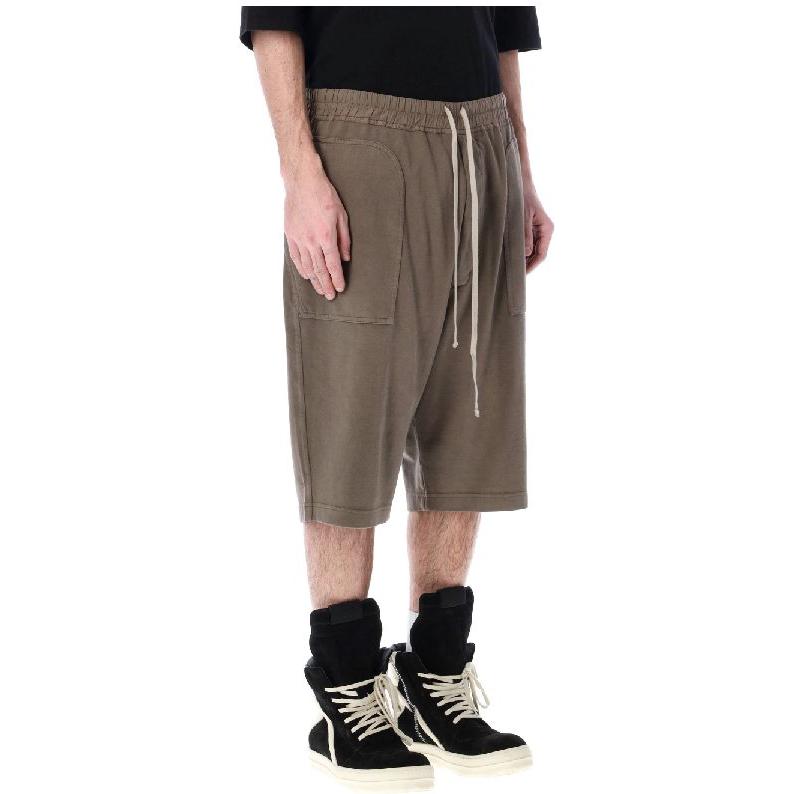 Purchase Rick Owens DRKSHDW Celana Pendek Drawstring dengan Desain Saku Spliced. DU01C6368RIG-34