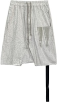 Rick Owens DRKSHDW Drop-Crotch Logo Shorts Light Grey. DU01C6380-RNEH-51 Rick Owens DRKSHDW Drop-Crotch Logo Shorts Light Grey. DU01C6380-RNEH-51