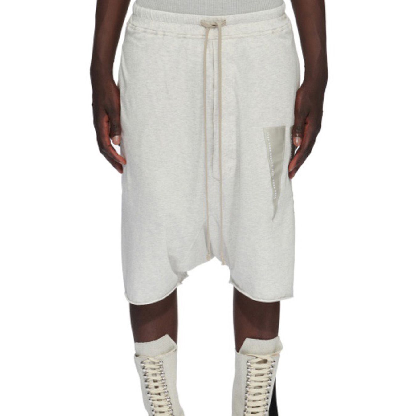 Details for Rick Owens DRKSHDW 灰色低裆标志短裤. DU01C6380-RNEH-51