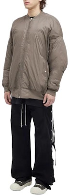 Rick Owens DRKSHDW 灰尘灰棒球领飞行员夹克 DU02D2776NP-34 Lookbook Rick Owens DRKSHDW 灰尘灰棒球领飞行员夹克 DU02D2776NP-34