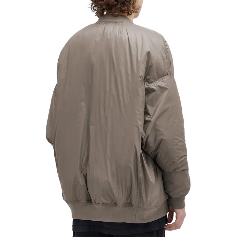 Purchase Rick Owens DRKSHDW Jaket Bomber Abu-Abu Dust dengan Kerah Baseball. DU02D2776NP-34