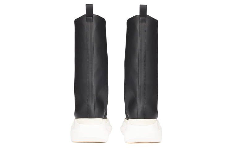 Shop Rick Owens DRKSHDW '黑色Fogachine皮革一脚蹬靴' DU02B4814VL-911