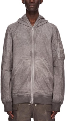 Rick Owens DRKSHDW 灰色拉链连帽飞行夹克外套. DU01E3772PF-78 Buy Rick Owens DRKSHDW 灰色拉链连帽飞行夹克外套. DU01E3772PF-78