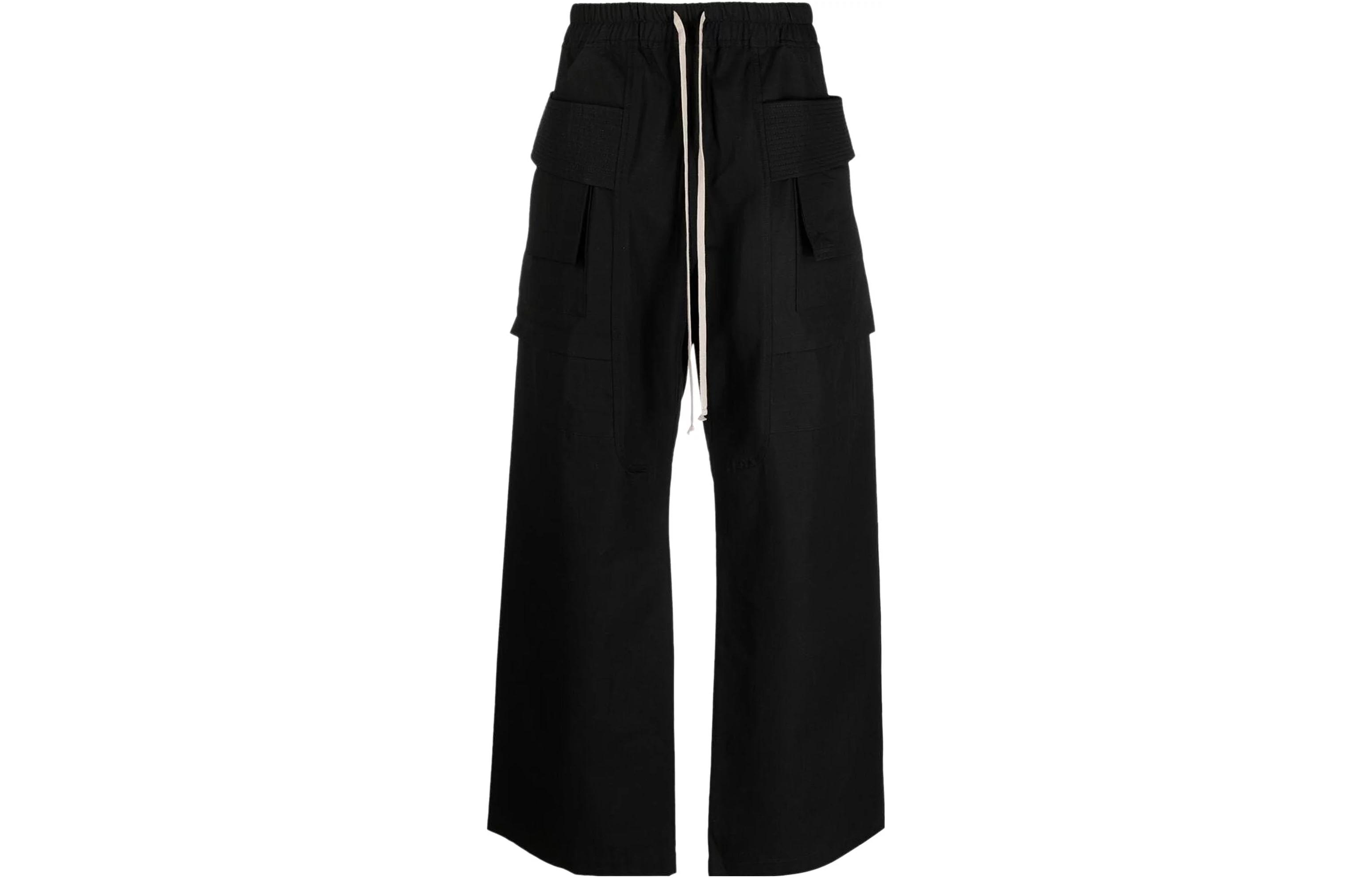 Rick Owens DRKSHDW  High-Waist Wide-Leg Drawstring Cargo Pants DU01C6394RN-09