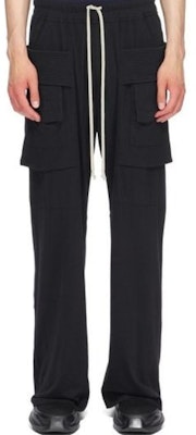 릭 오웬스 DRKSHDW 하이웨이스트 와이드레그 드로스트링 카고 팬츠 DU01C6394RN-09 Cheap 릭 오웬스 DRKSHDW 하이웨이스트 와이드레그 드로스트링 카고 팬츠 DU01C6394RN-09