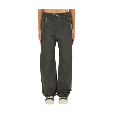 Rick Owens DRKSHDW High-Waisted Loose Fit Straight Pants Gray. DU01D1351SCF-78