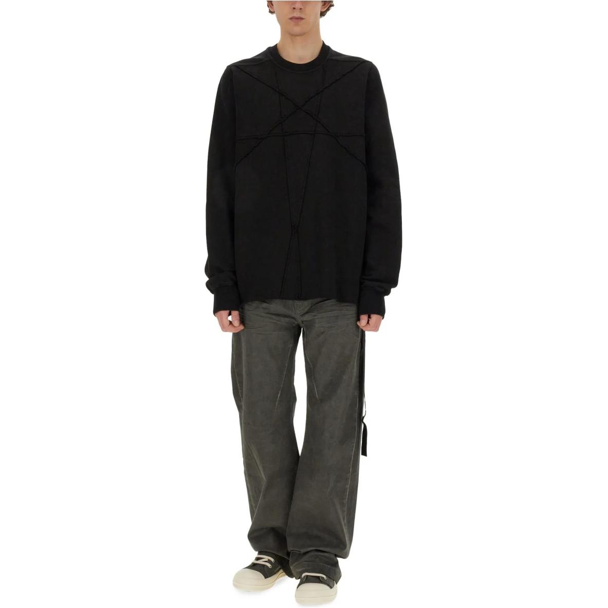 Purchase Rick Owens DRKSHDW 高腰寬鬆直筒長褲 灰色 DU01D1351SCF-78