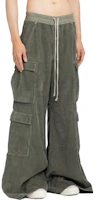 Cheap Rick Owens DRKSHDW 藍色寬鬆彈性休閒長褲 DU02C5398HC-96