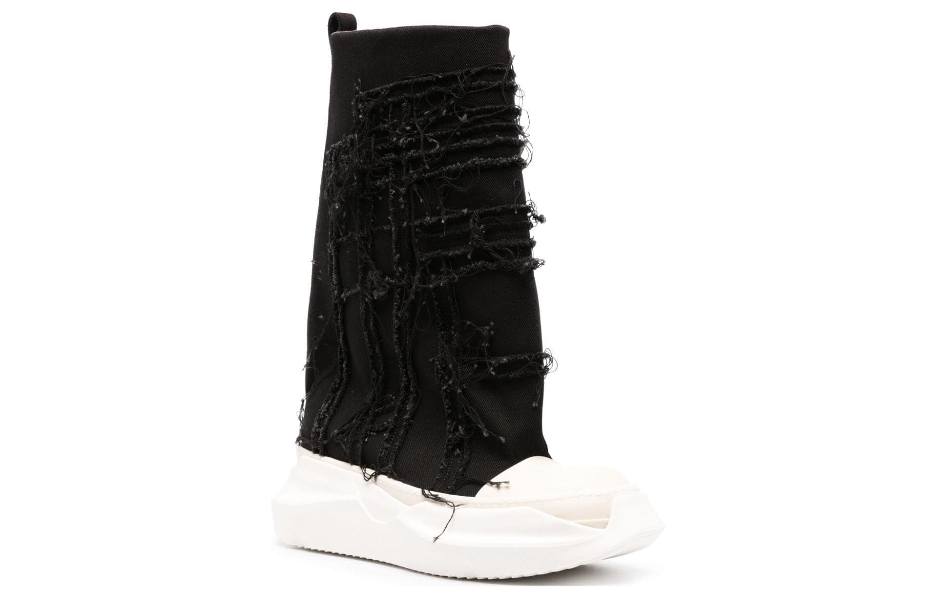 Rick Owens DRKSHDW 'Slashed Fogachine High-Top Black' 圖 3