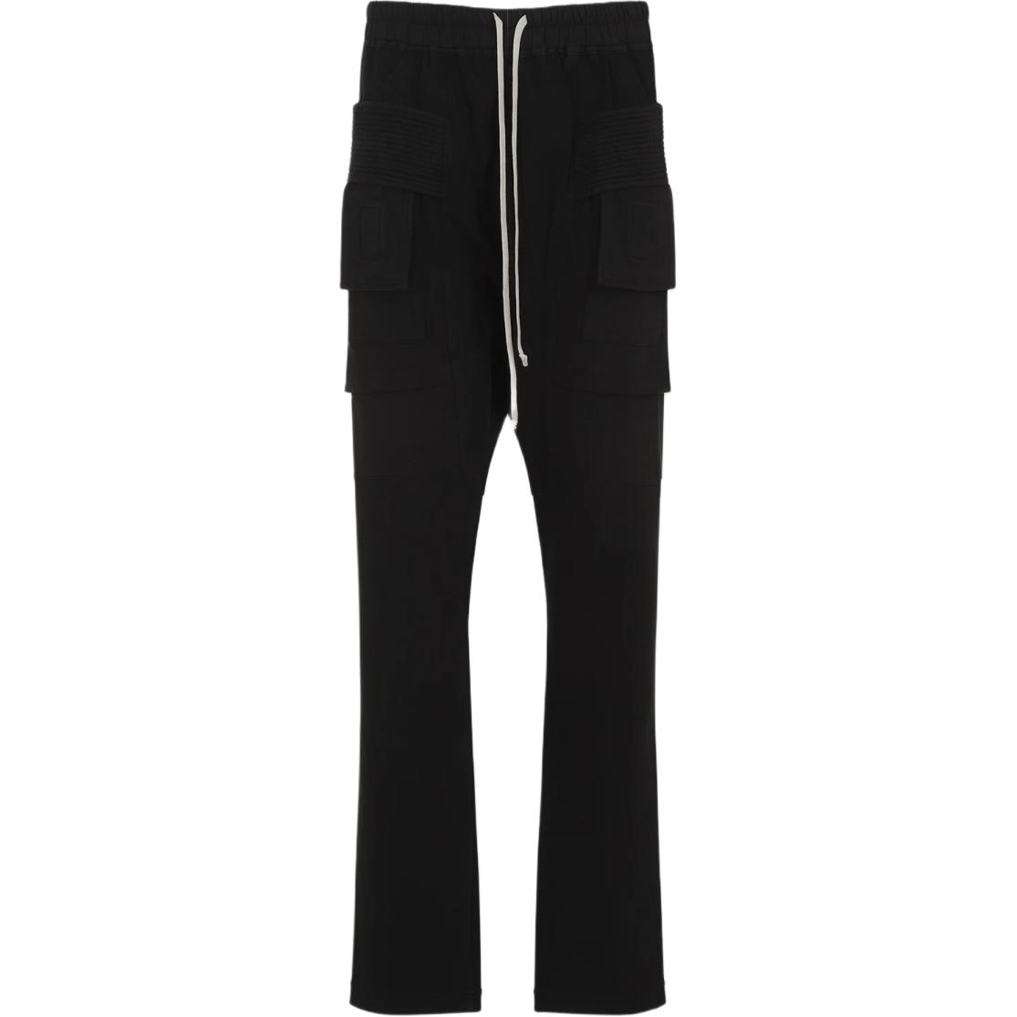 Rick Owens DRKSHDW  Slim-Fit Mid-Rise Black Cargo Pants. DU02D2376RIG-09