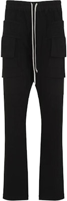 Rick Owens DRKSHDW Celana Cargo Hitam Slim-Fit Mid-Rise. DU02D2376RIG-09 Buy Rick Owens DRKSHDW Celana Cargo Hitam Slim-Fit Mid-Rise. DU02D2376RIG-09