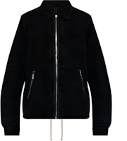 Rick Owens DRKSHDW Solid Black Zip-Up Collared Long Sleeve Jacket DU02D2783MO-09 Rick Owens DRKSHDW Solid Black Zip-Up Collared Long Sleeve Jacket DU02D2783MO-09