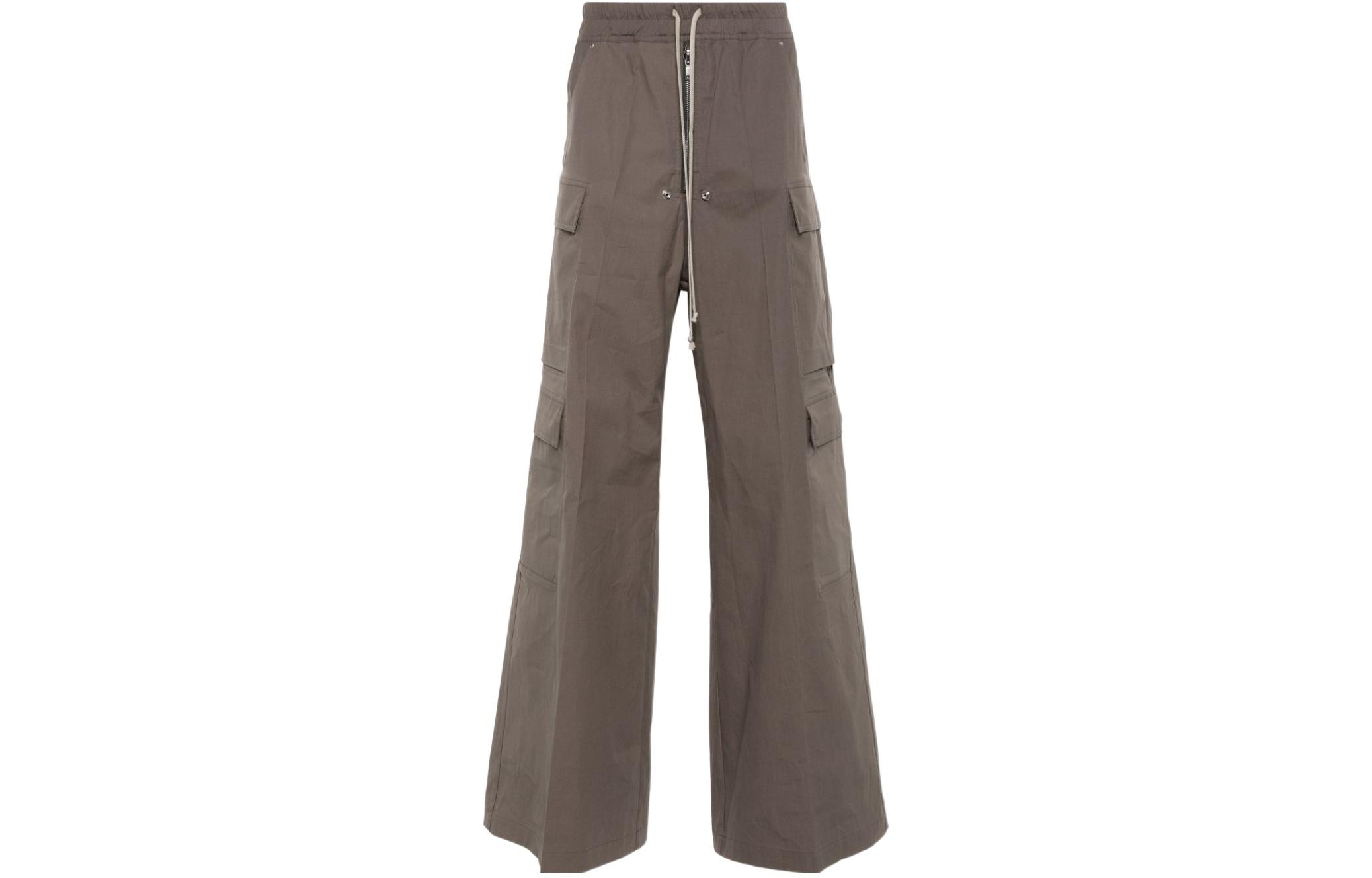 Order Rick Owens DRKSHDW Seluar Poket Elastik Warna Solid Kelabu. RU01D3339TE-34