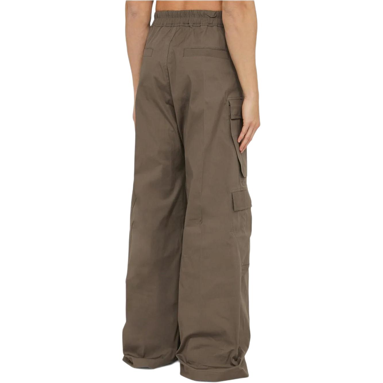 Shop Rick Owens DRKSHDW Seluar Poket Elastik Warna Solid Kelabu. RU01D3339TE-34