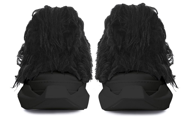 Lookbook Rick Owens DRKSHDW 'Strobe Abstract Faux Fur Hitam' DU02B4842FF-999
