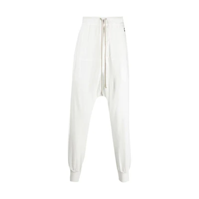 Rick Owens DRKSHDW White Drawstring Sweatpants Solid Color Casual. DU21S2395RN