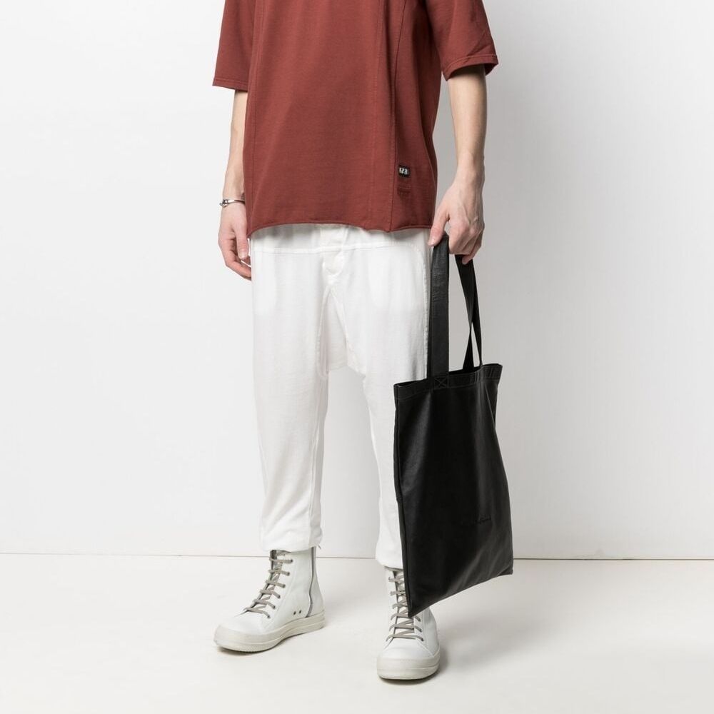 Lookbook Rick Owens DRKSHDW 白色抽绳休闲长裤基础款. DU21S2395RN