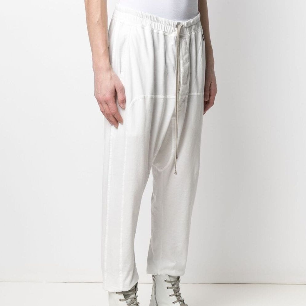 Purchase Rick Owens DRKSHDW 白色抽绳休闲长裤基础款. DU21S2395RN
