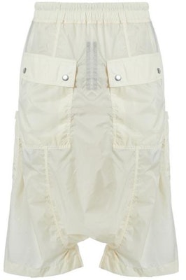 Rick Owens DRKSHDW Celana Pendek Santai Putih Elastis Pinggang Santai. DU01B7384-ND21 Lookbook Rick Owens DRKSHDW Celana Pendek Santai Putih Elastis Pinggang Santai. DU01B7384-ND21