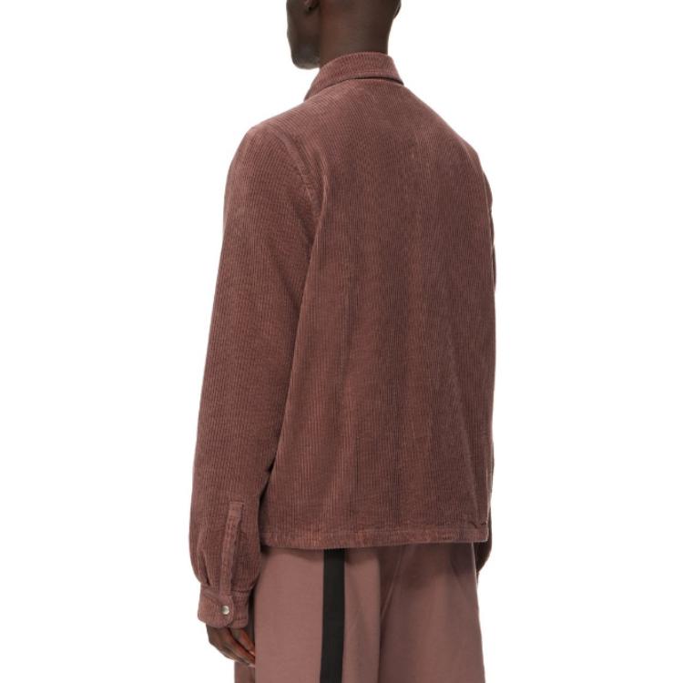 Shop Rick Owens DRKSHDW 酒红色修身长袖拉链夹克带领子 DU02C5783HC-43