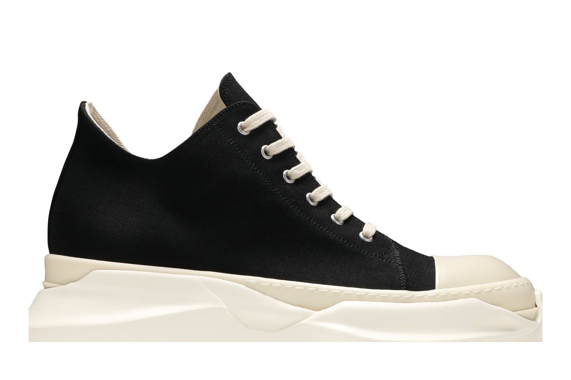 Order Rick Owens DRKSHDW Abstract Low 'Black Milk' Sepatu Hitam Putih DU21S2842-TNAP-91111