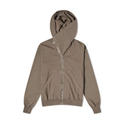 Rick Owens DRKSHDW Asymmetric Zip Hoodie Jacket Grey Mens Loose Fit DU02D2286-F34