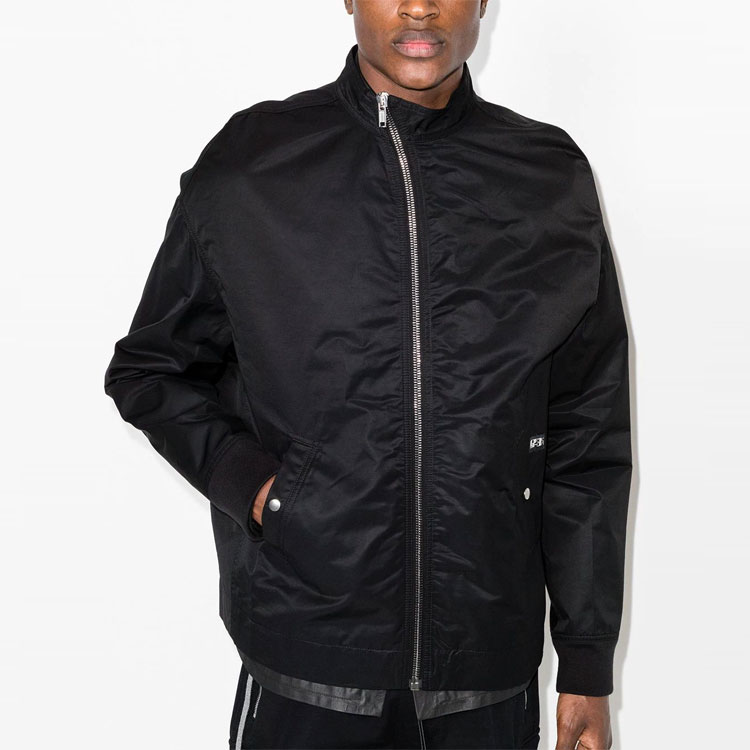 Shop Rick Owens DRKSHDW 不对称拉链标志夹克 黑色款 DU21S2785CN-09