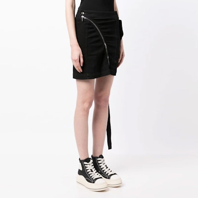 Rick Owens DRKSHDW 不对称拉链迷你裙 黑色 DS01C6346SBB-09 Purchase Rick Owens DRKSHDW 不对称拉链迷你裙 黑色 DS01C6346SBB-09