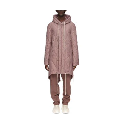 Rick Owens DRKSHDW Beige Hooded Longline Jacket Long-Sleeve Outerwear DU02C5950NPQ-43