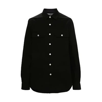 Rick Owens DRKSHDW Black Button-Up Denim Jacket for Men DL01D5795HBLKJP-09