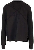 Rick Owens DRKSHDW Black Crewneck Pullover Sweatshirt Long Sleeve Plain DU01D1279FET1-09 Rick Owens DRKSHDW Black Crewneck Pullover Sweatshirt Long Sleeve Plain DU01D1279FET1-09