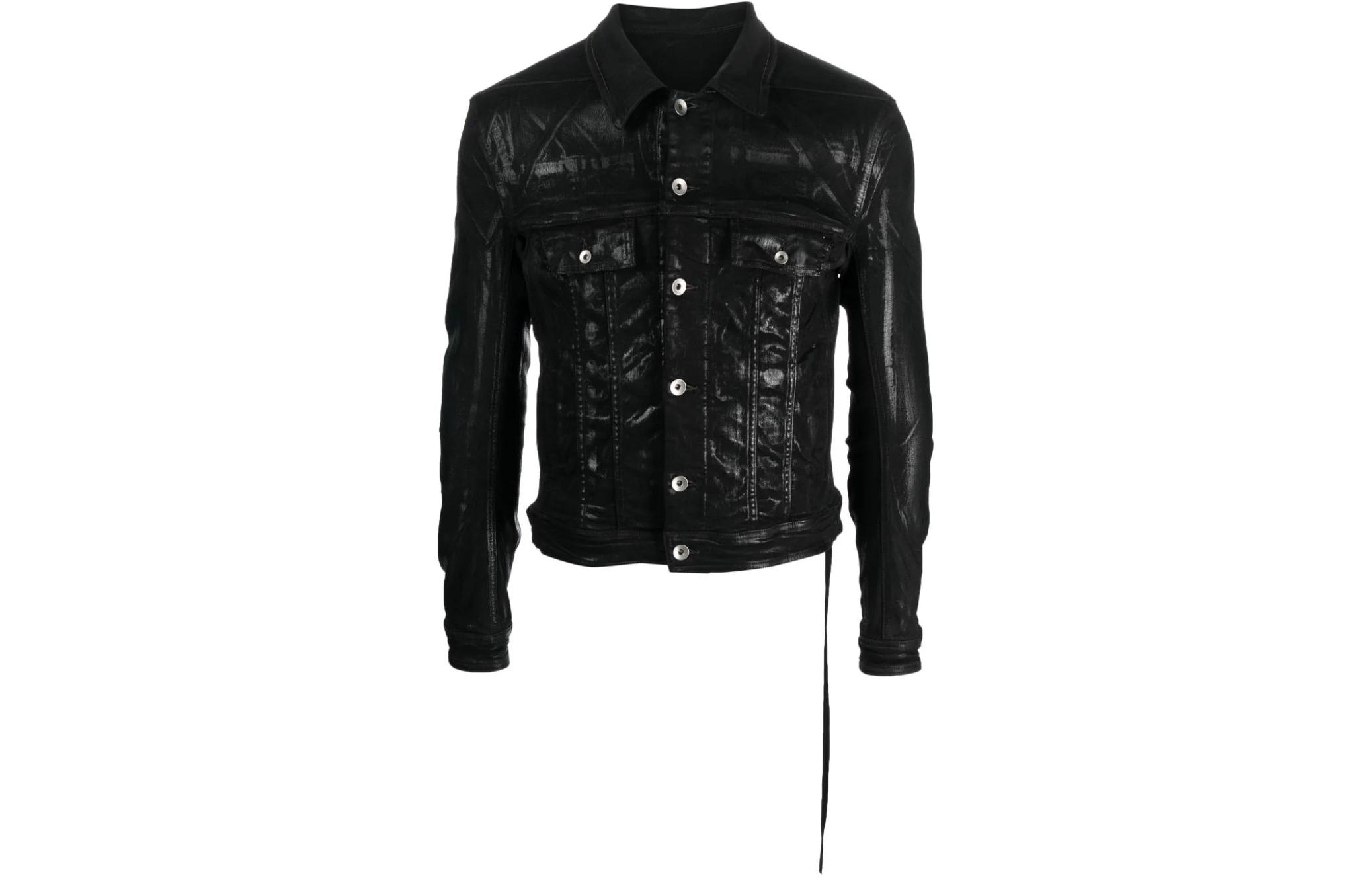 Rick Owens DRKSHDW Black Denim Button-Up Jacket Men’s DU01D1751SBF-09