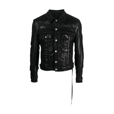 Rick Owens DRKSHDW Black Denim Button-Up Jacket Men’s DU01D1751SBF-09