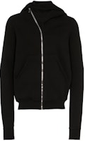 Rick Owens DRKSHDW Black Diagonal Zip Hoodie Jacket DU20F1286-F Rick Owens DRKSHDW Black Diagonal Zip Hoodie Jacket DU20F1286-F